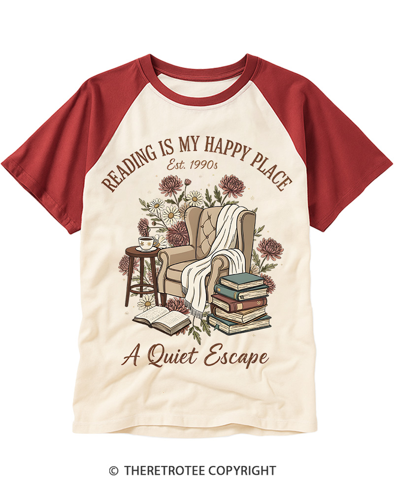 TheRetroTee Reading Is My Happy Place