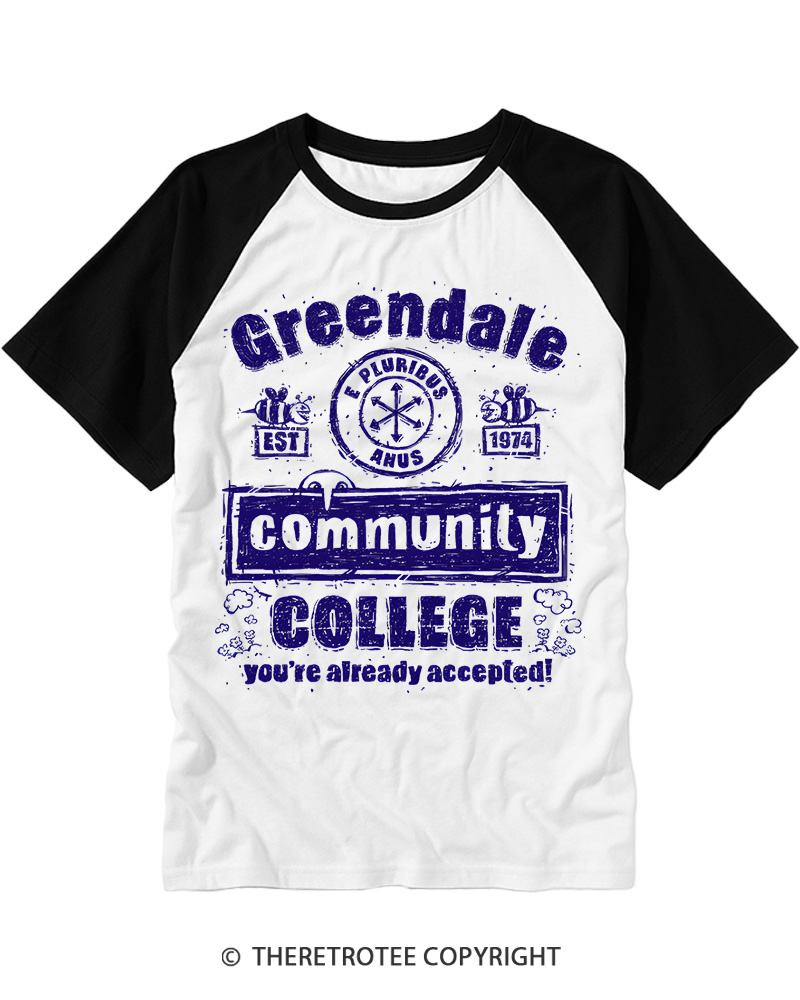 TheRetroTee You're Already Accepted Vintage Graphic Raglan Baseball T-Shirt