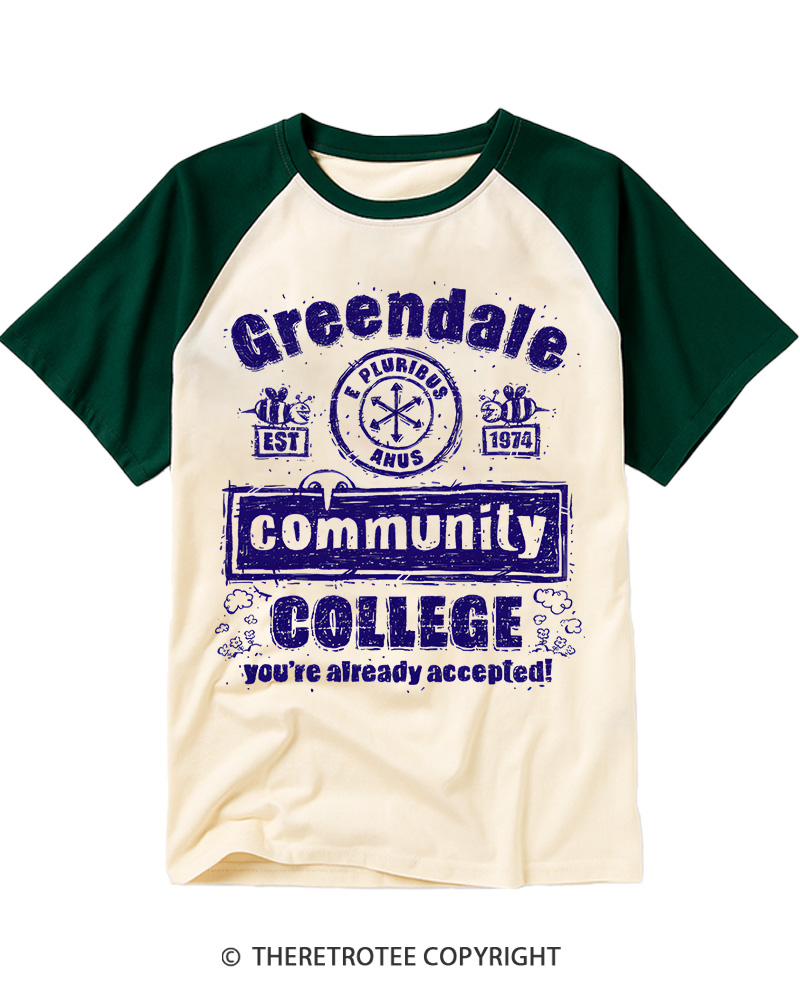 TheRetroTee You're Already Accepted Vintage Graphic Raglan Baseball T-Shirt