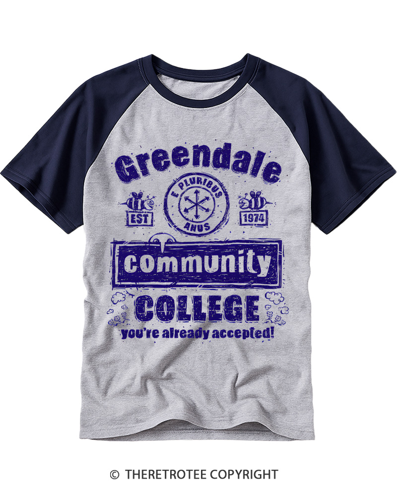 TheRetroTee You're Already Accepted Vintage Graphic Raglan Baseball T-Shirt