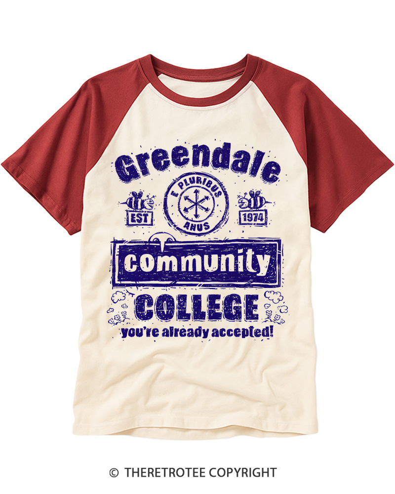 TheRetroTee You're Already Accepted Vintage Graphic Raglan Baseball T-Shirt