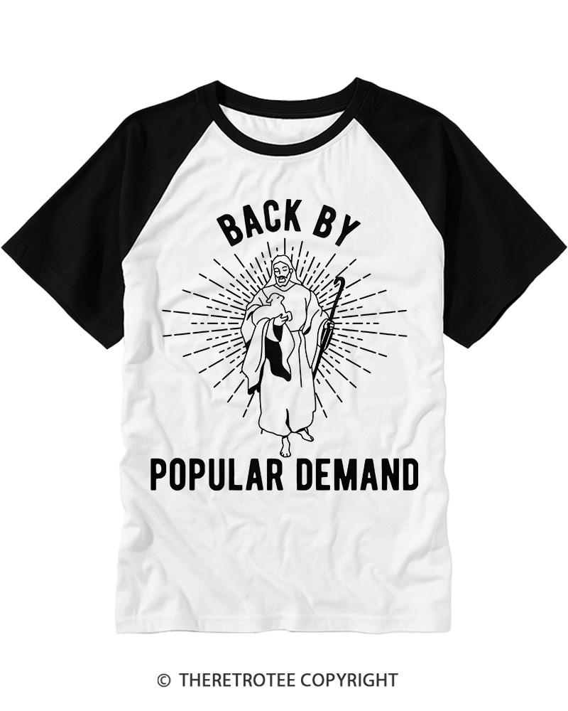 TheRetroTee Back by Popular Demand Vintage Graphic Raglan Baseball T-Shirt