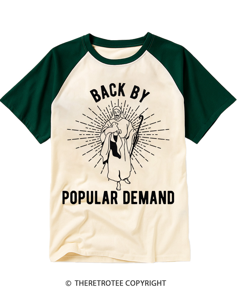 TheRetroTee Back by Popular Demand Vintage Graphic Raglan Baseball T-Shirt
