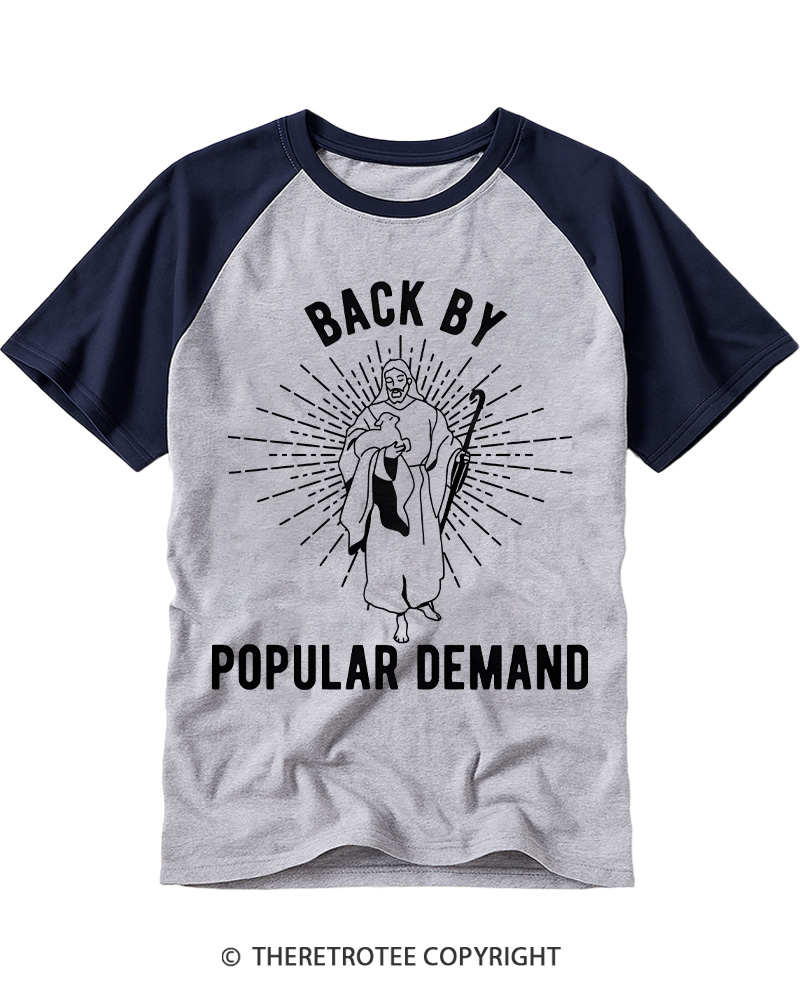 TheRetroTee Back by Popular Demand Vintage Graphic Raglan Baseball T-Shirt