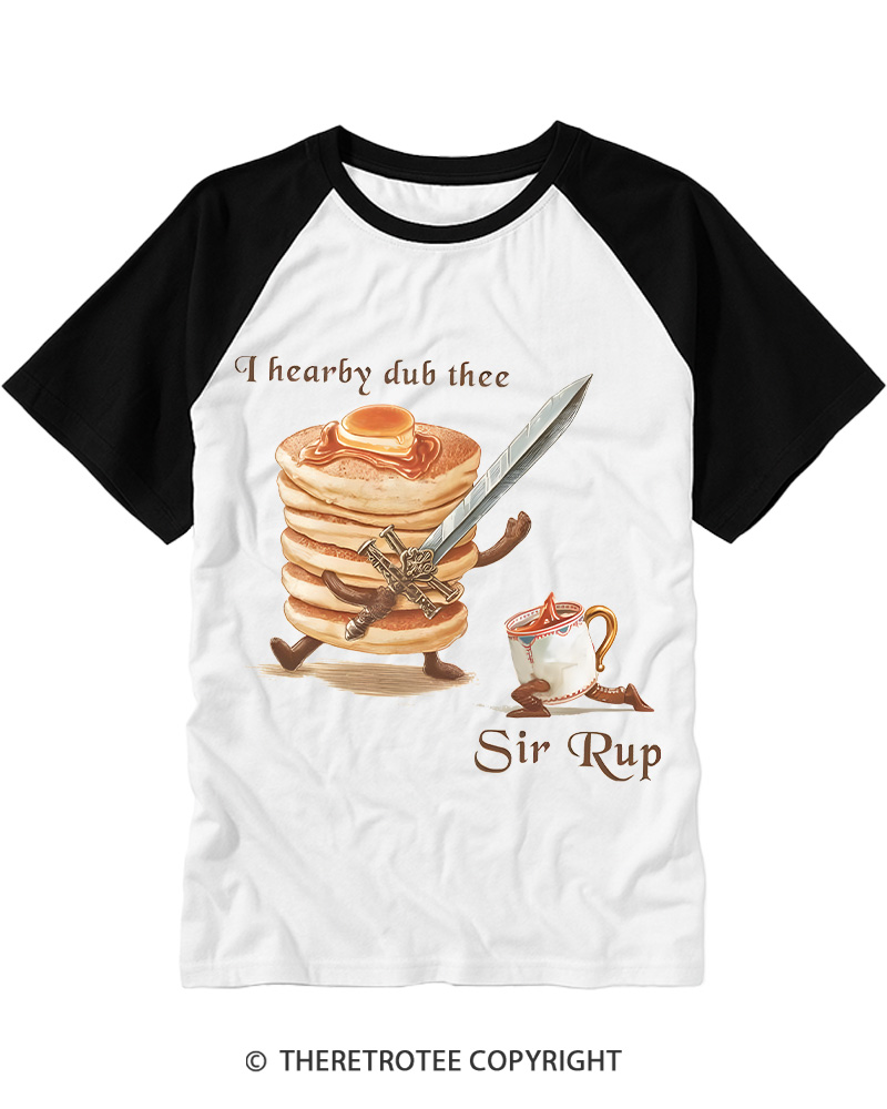 TheRetroTee I Hereby Dub Thee Sir Rup 1960s Raglan Baseball T-Shirt