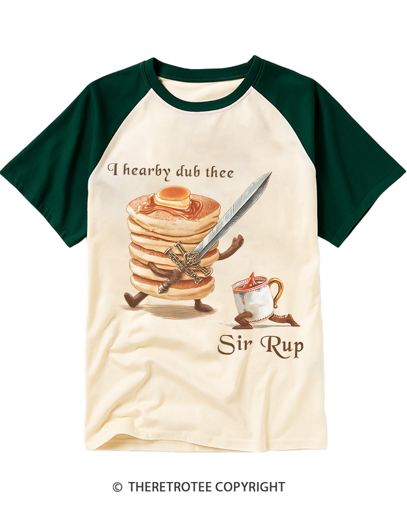 TheRetroTee I Hereby Dub Thee Sir Rup 1960s Raglan Baseball T-Shirt