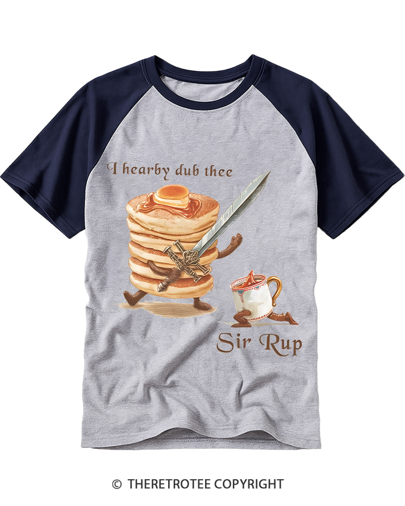 TheRetroTee I Hereby Dub Thee Sir Rup 1960s Raglan Baseball T-Shirt