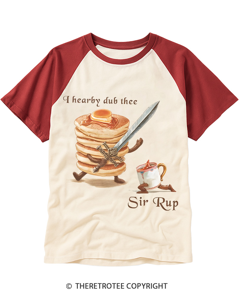 TheRetroTee I Hereby Dub Thee Sir Rup 1960s Raglan Baseball T-Shirt