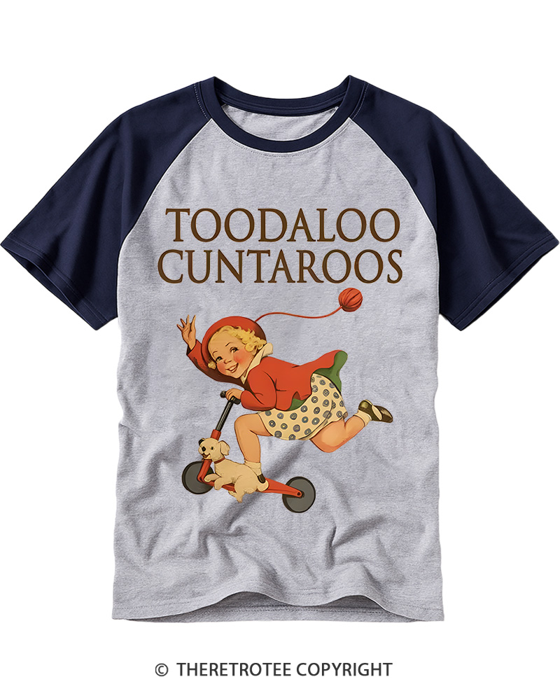 TheRetroTee Toodaloo Cuntaroos 1950s Raglan Baseball T-Shirt