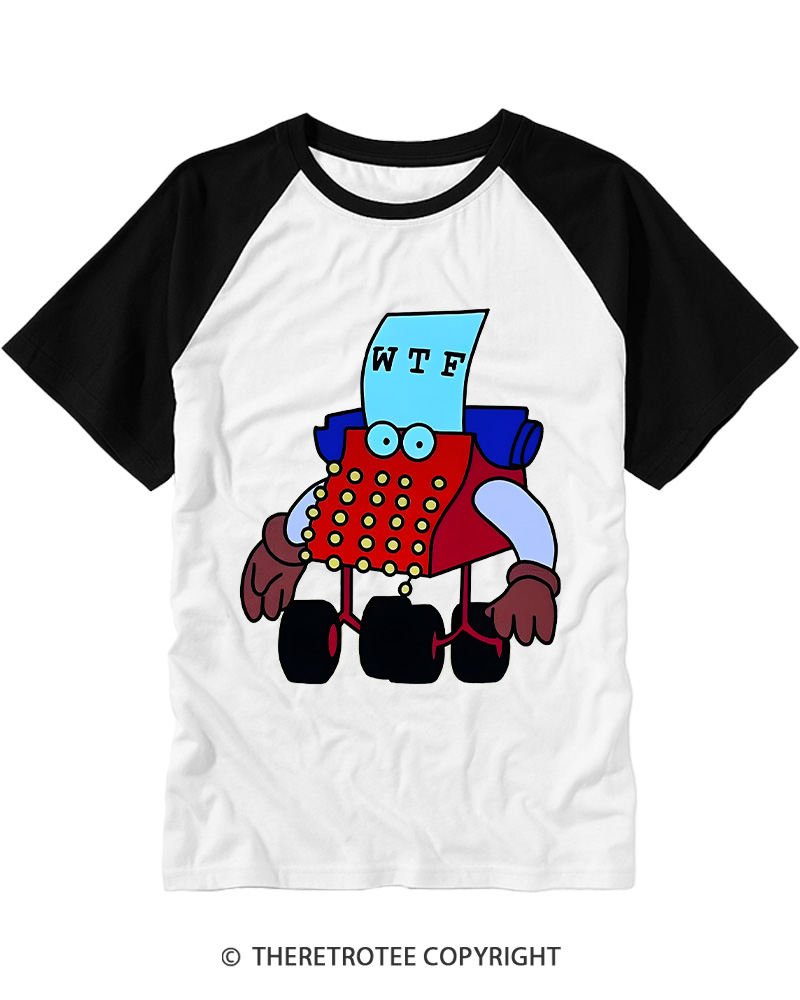TheRetroTee WTF 1980s Raglan Baseball T-Shirt