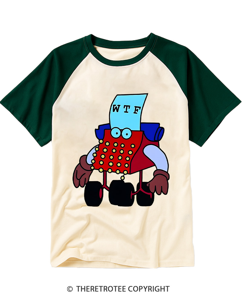 TheRetroTee WTF 1980s Raglan Baseball T-Shirt