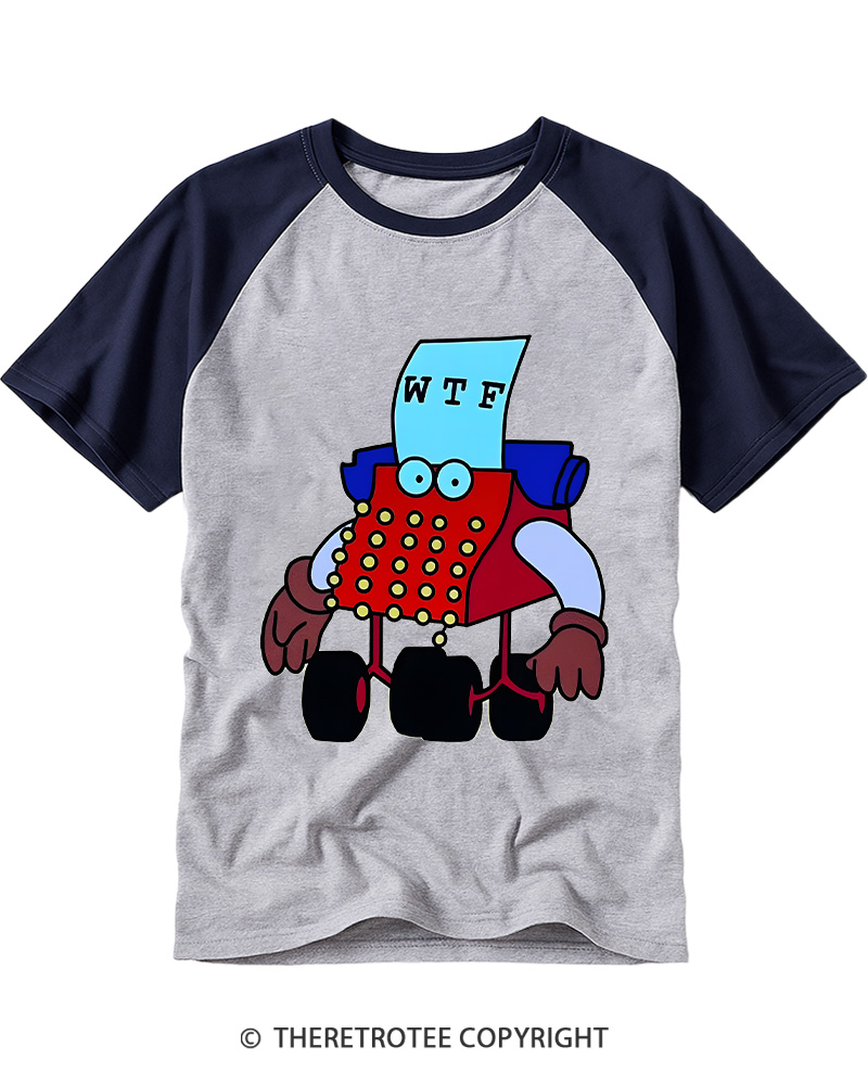 TheRetroTee WTF 1980s Raglan Baseball T-Shirt