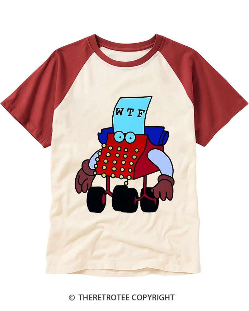 TheRetroTee WTF 1980s Raglan Baseball T-Shirt