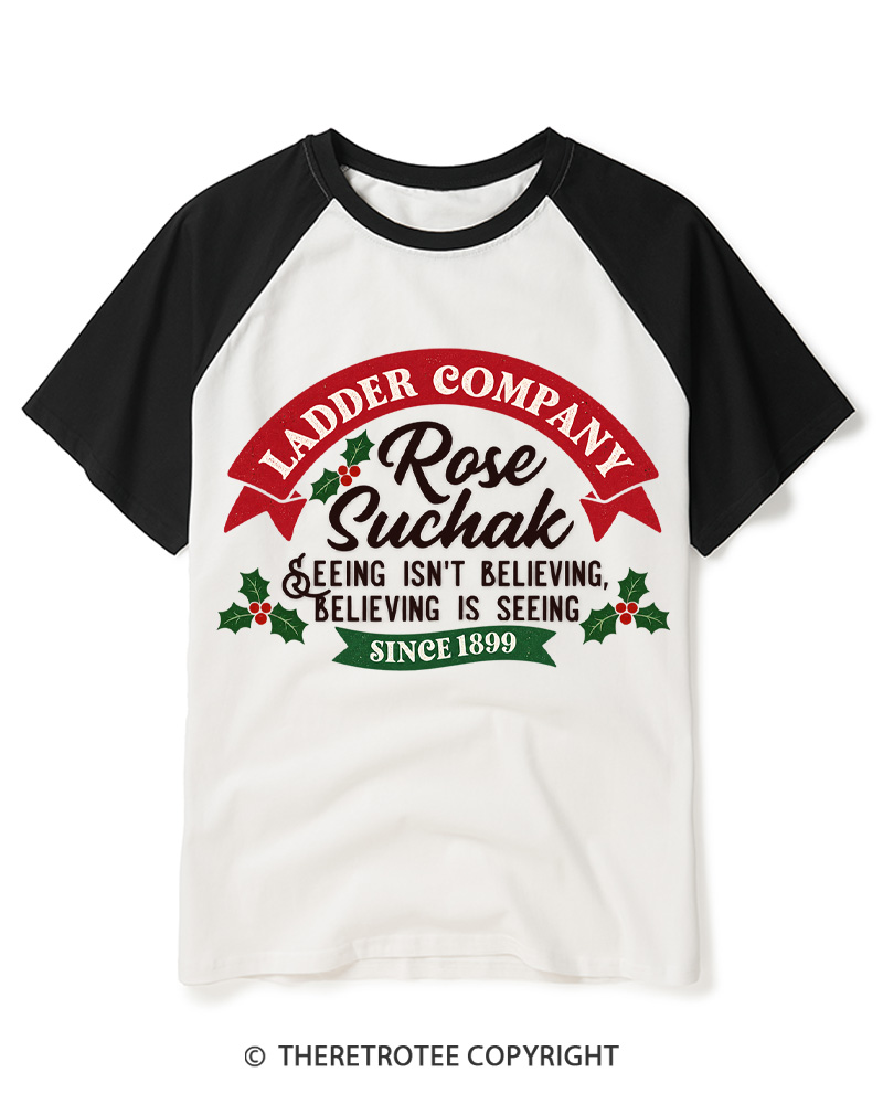 TheRetroTee Believing Is Seeing 1990s Raglan Baseball T-Shirt