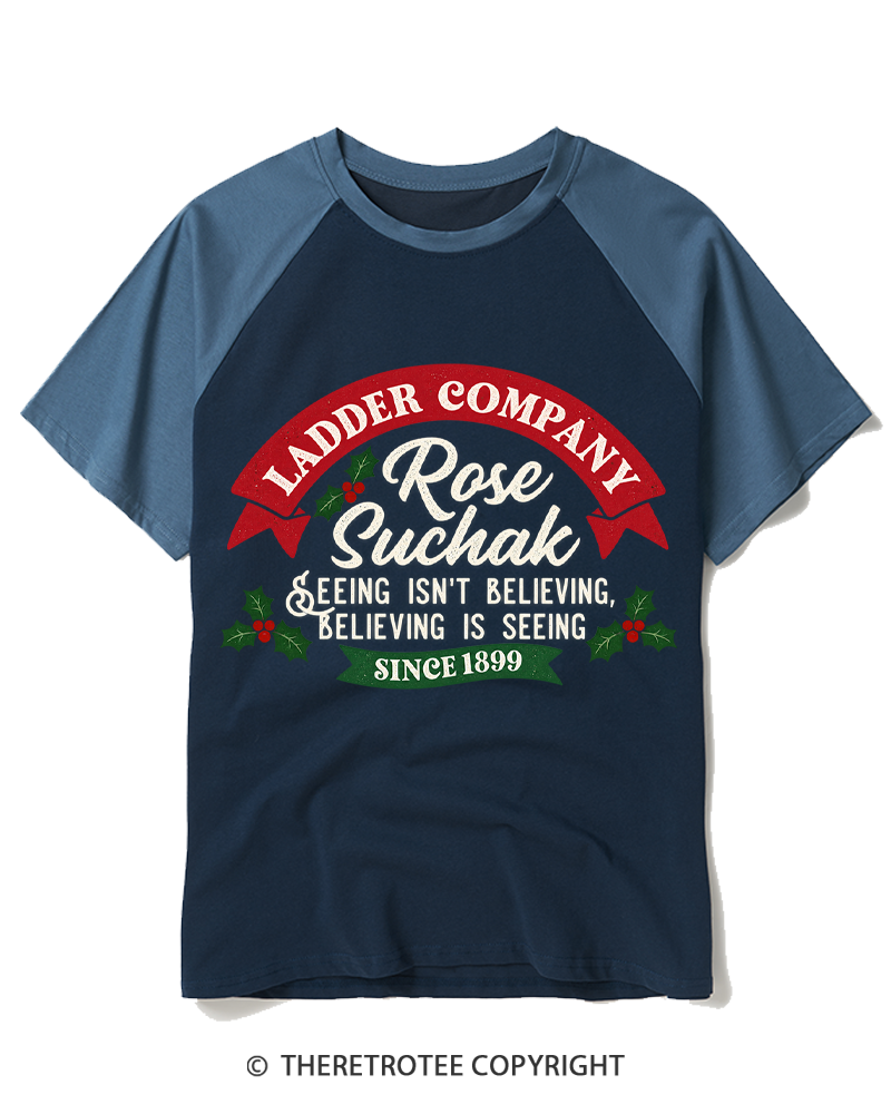 TheRetroTee Believing Is Seeing 1990s Raglan Baseball T-Shirt