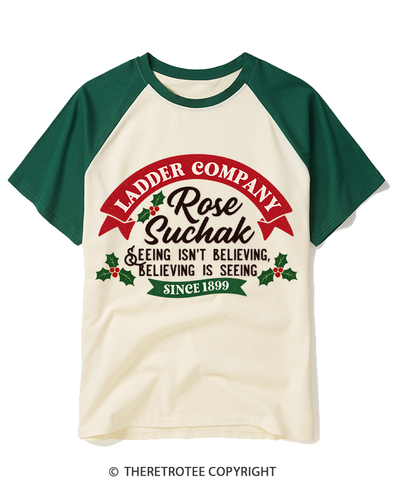 TheRetroTee Believing Is Seeing 1990s Raglan Baseball T-Shirt