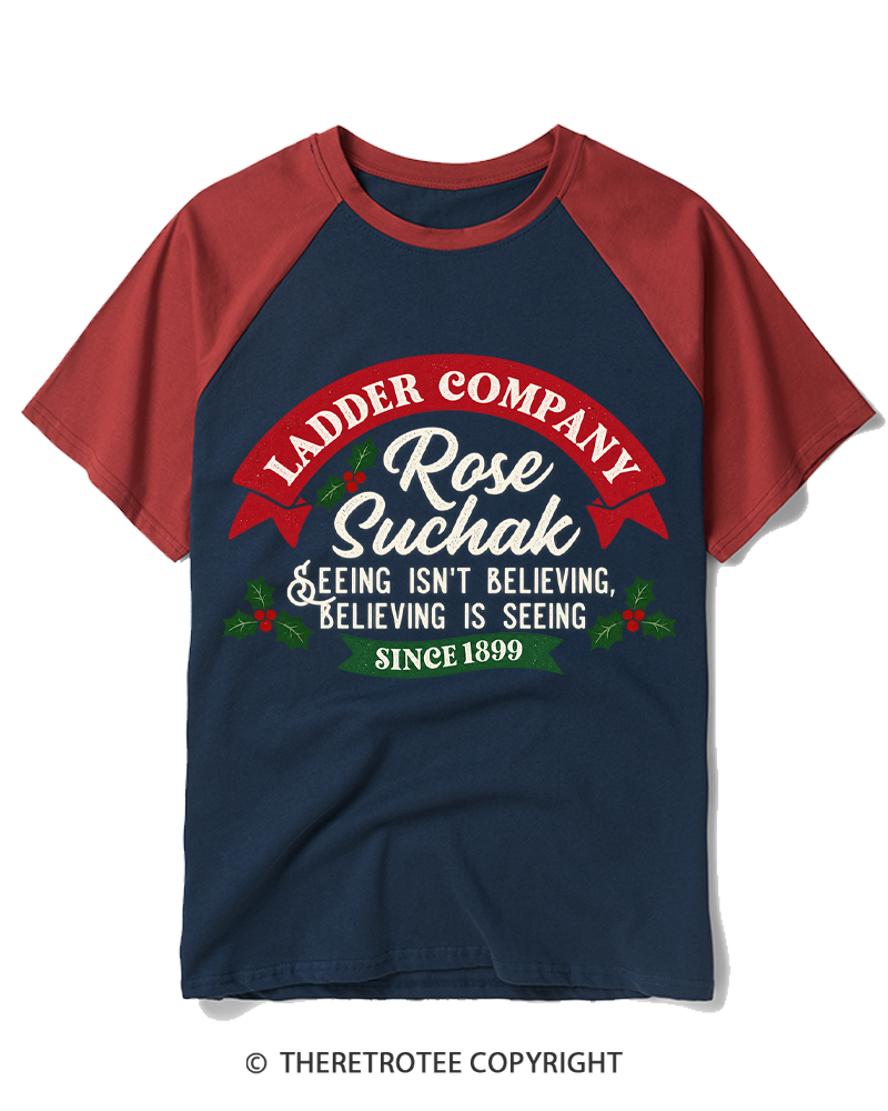 TheRetroTee Believing Is Seeing 1990s Raglan Baseball T-Shirt