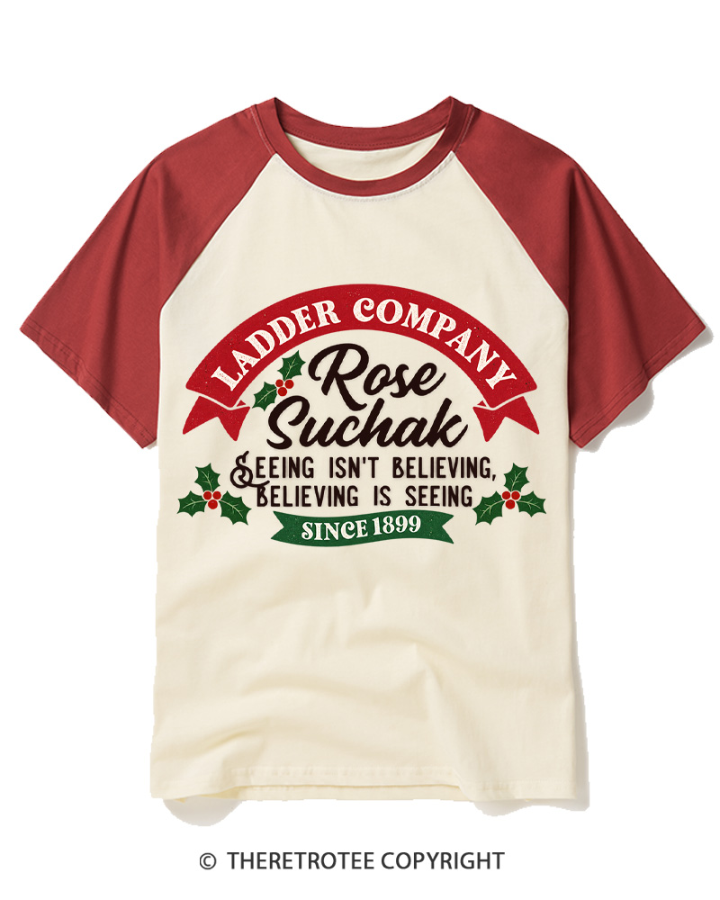 TheRetroTee Believing Is Seeing 1990s Raglan Baseball T-Shirt