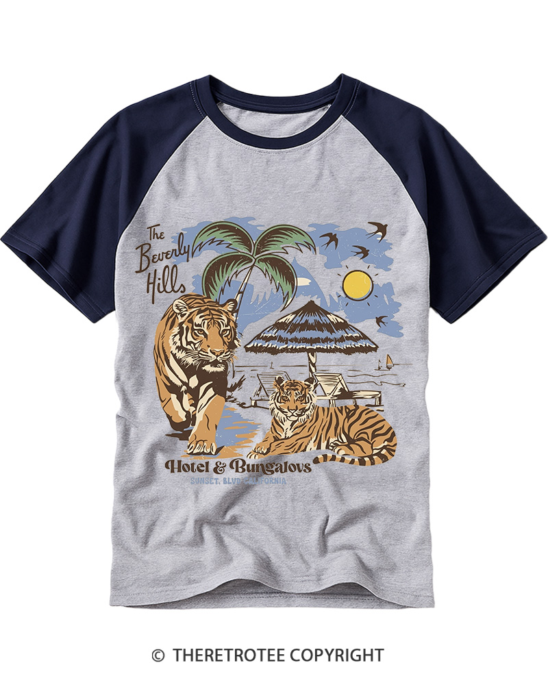 TheRetroTee California 1980s Raglan Baseball T-Shirt