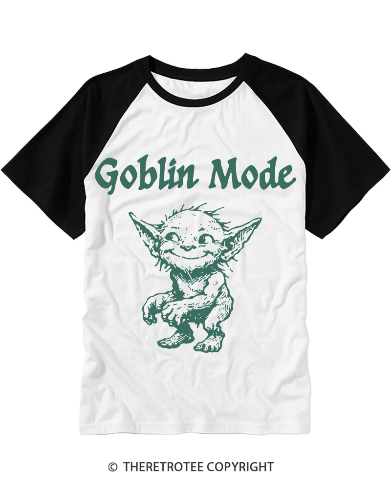 TheRetroTee Goblin Mode Raglan Baseball T-Shirt