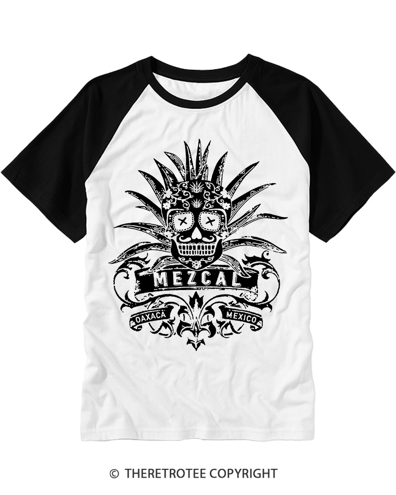 TheRetroTee Horror Graphic Raglan Baseball T-Shirt