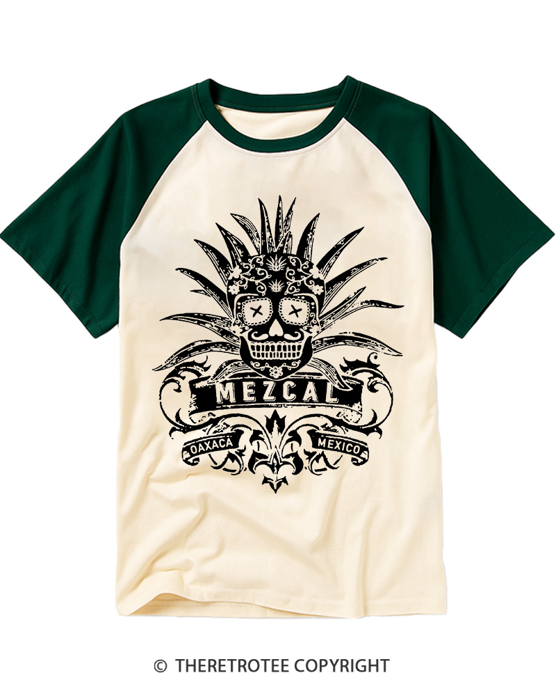 TheRetroTee Horror Graphic Raglan Baseball T-Shirt