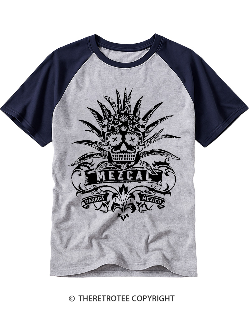 TheRetroTee Horror Graphic Raglan Baseball T-Shirt