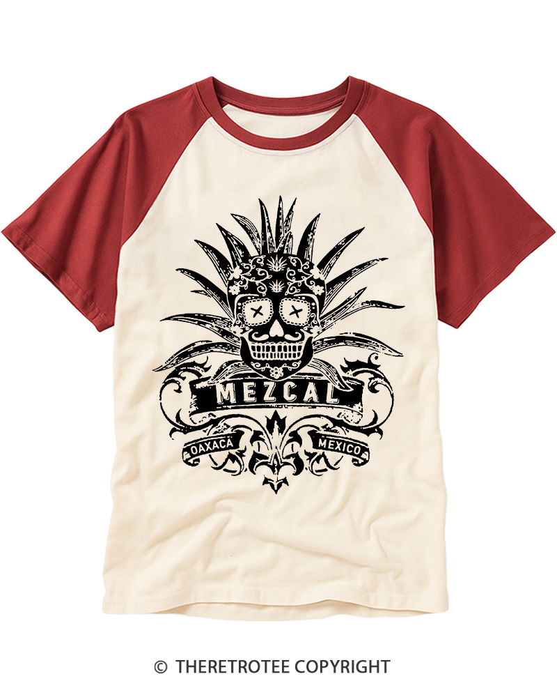 TheRetroTee Horror Graphic Raglan Baseball T-Shirt