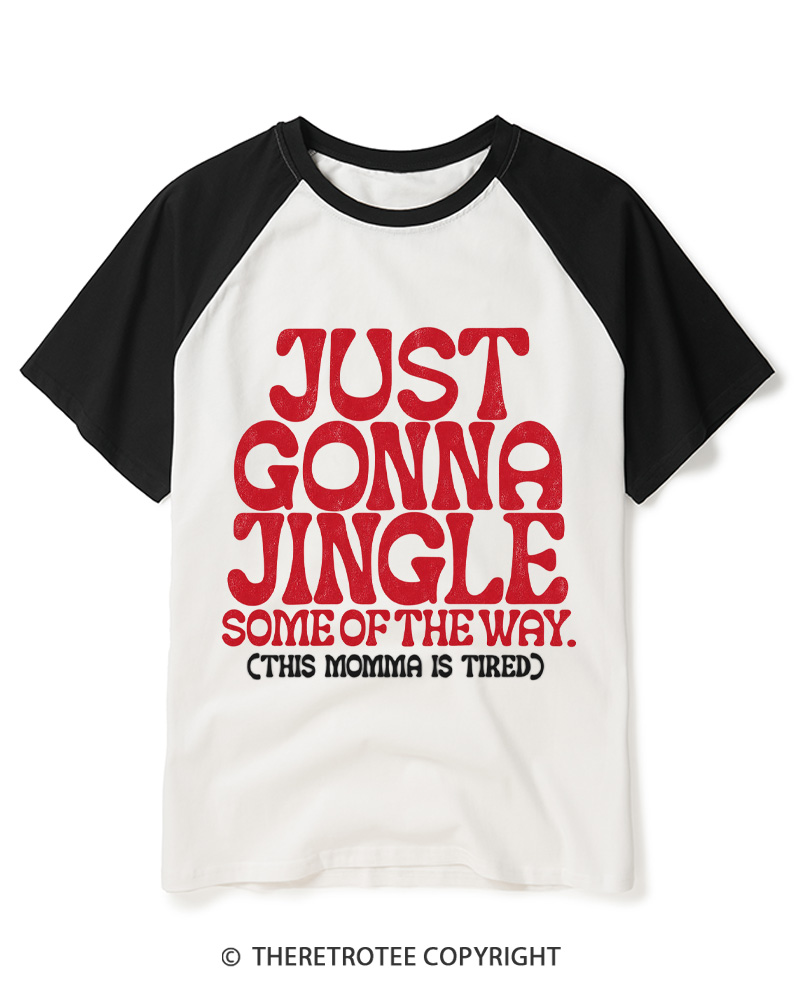 TheRetroTee Just Gonna Jingle 1970s Raglan Baseball T-Shirt