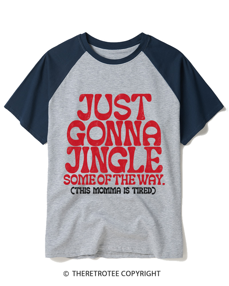 TheRetroTee Just Gonna Jingle 1970s Raglan Baseball T-Shirt