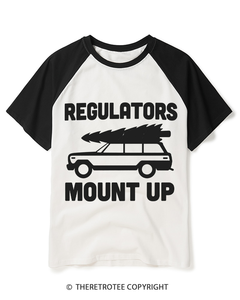 TheRetroTee Mount Up 1990s Raglan Baseball T-Shirt