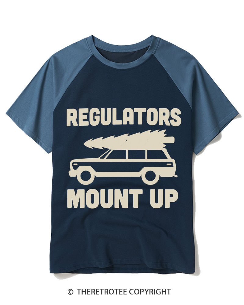 TheRetroTee Mount Up 1990s Raglan Baseball T-Shirt