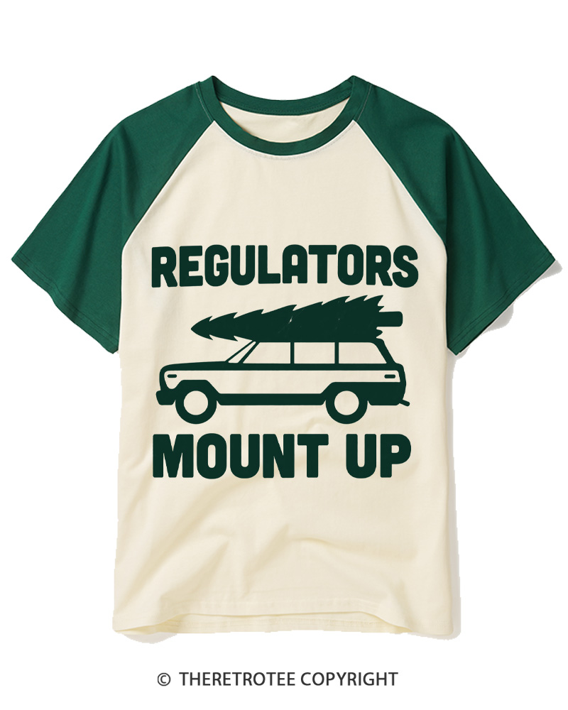 TheRetroTee Mount Up 1990s Raglan Baseball T-Shirt