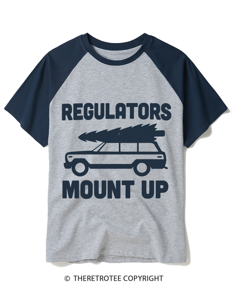 TheRetroTee Mount Up 1990s Raglan Baseball T-Shirt
