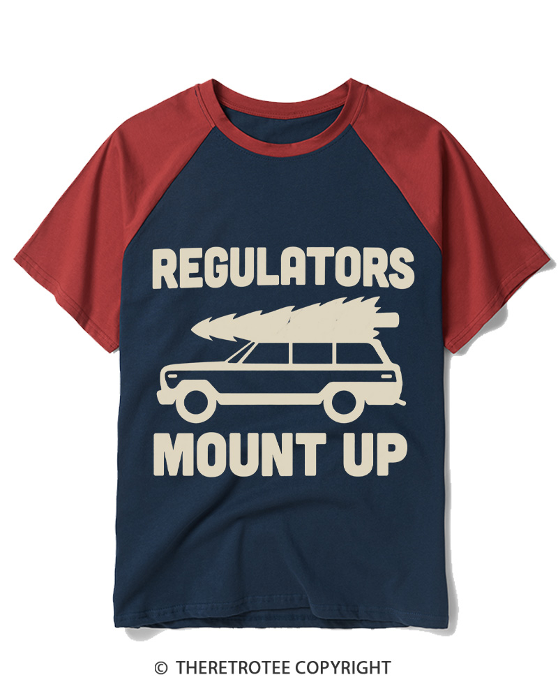 TheRetroTee Mount Up 1990s Raglan Baseball T-Shirt