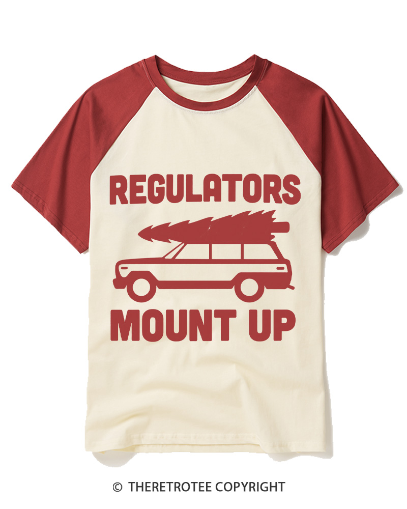 TheRetroTee Mount Up 1990s Raglan Baseball T-Shirt