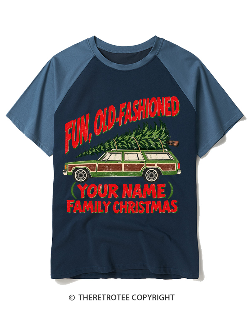 TheRetroTee Fun Old-Fashioned 1980s Raglan Baseball T-Shirt
