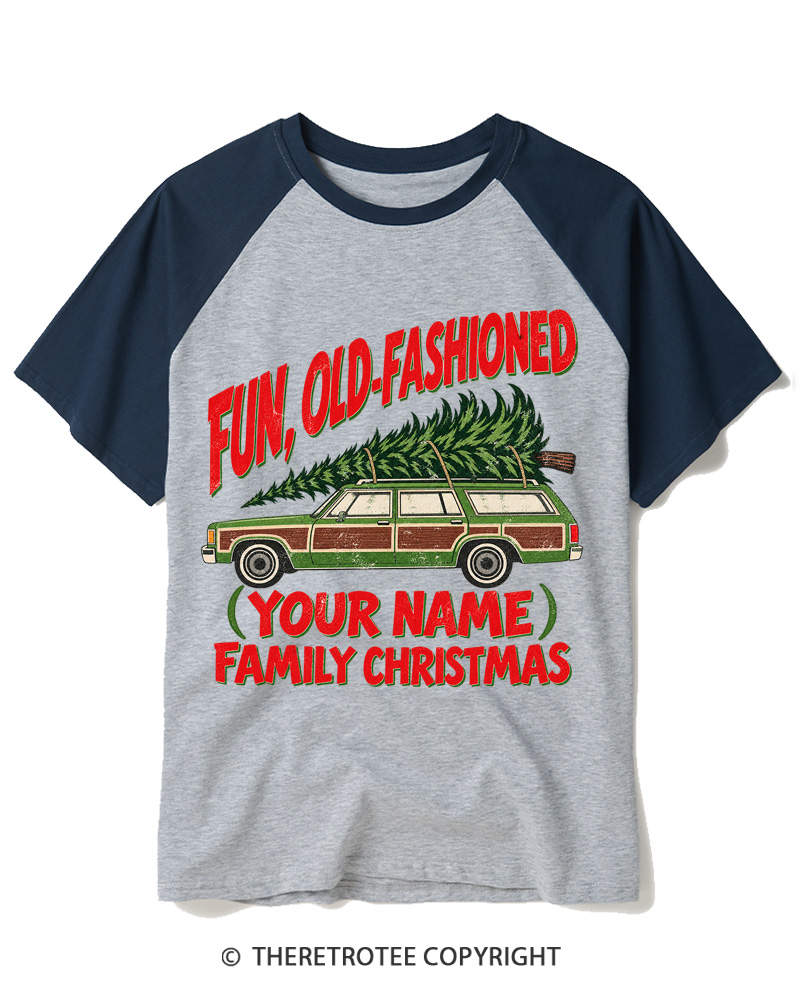 TheRetroTee Fun Old-Fashioned 1980s Raglan Baseball T-Shirt