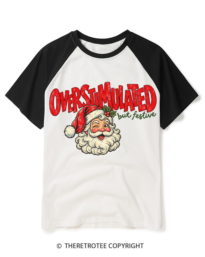 TheRetroTee Overstimulated 1960s Raglan Baseball T-Shirt