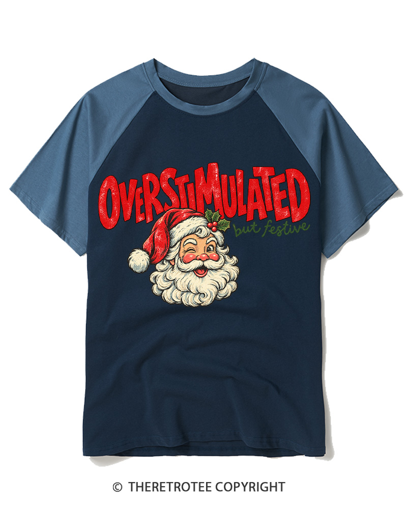 TheRetroTee Overstimulated 1960s Raglan Baseball T-Shirt