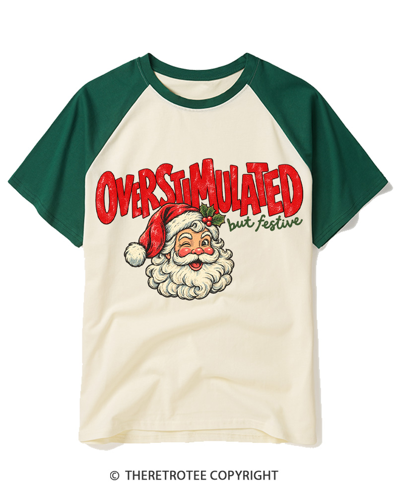TheRetroTee Overstimulated 1960s Raglan Baseball T-Shirt