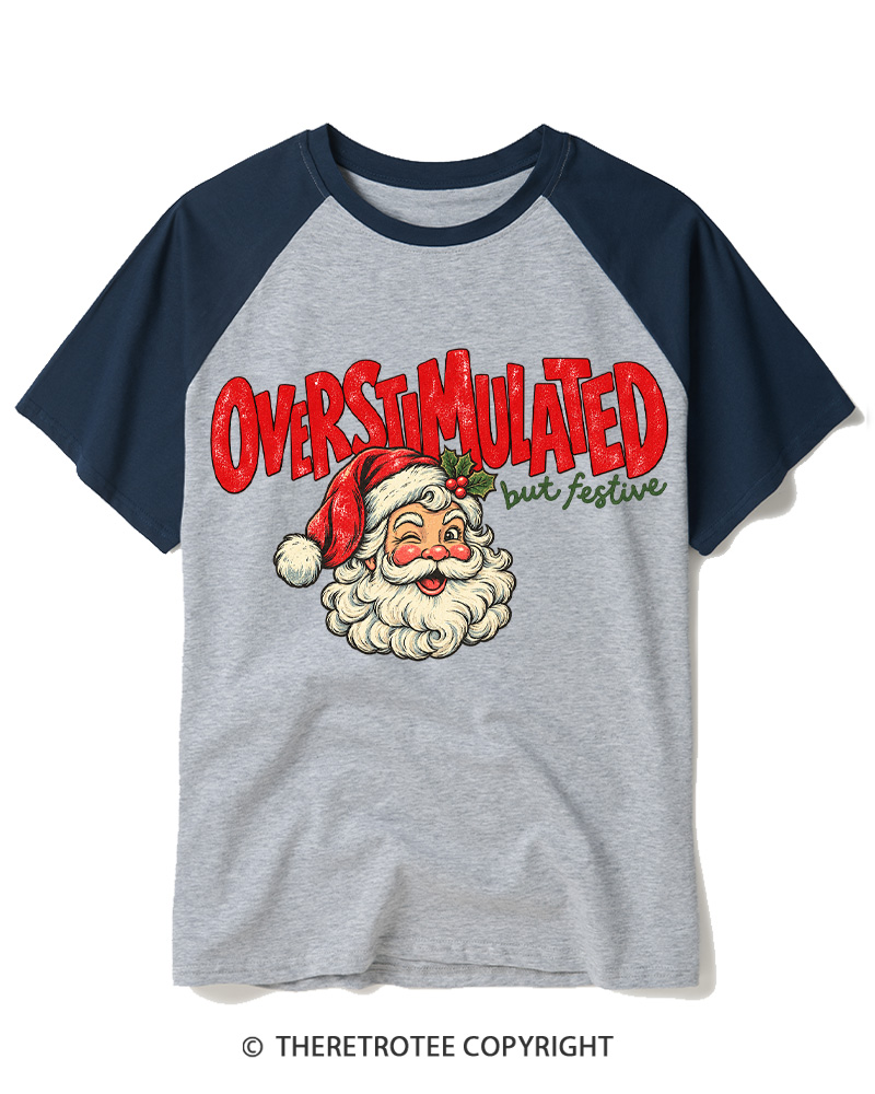 TheRetroTee Overstimulated 1960s Raglan Baseball T-Shirt