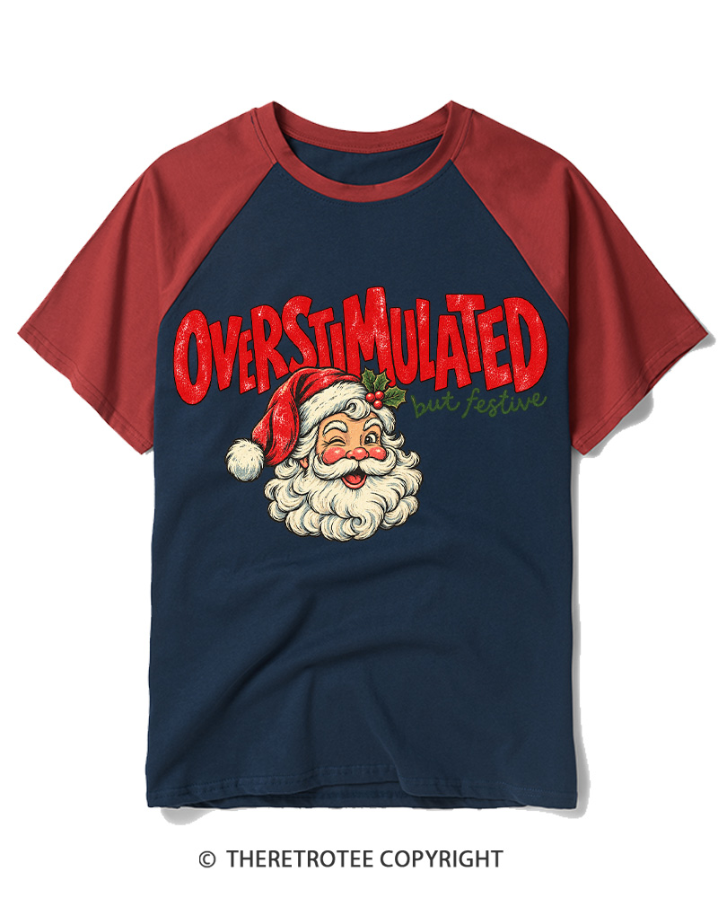 TheRetroTee Overstimulated 1960s Raglan Baseball T-Shirt