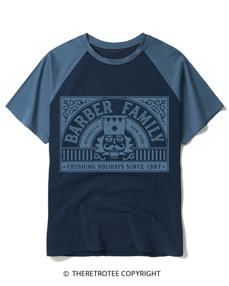 TheRetroTee Nutcracker Christmas 1980s Raglan Baseball T-Shirt