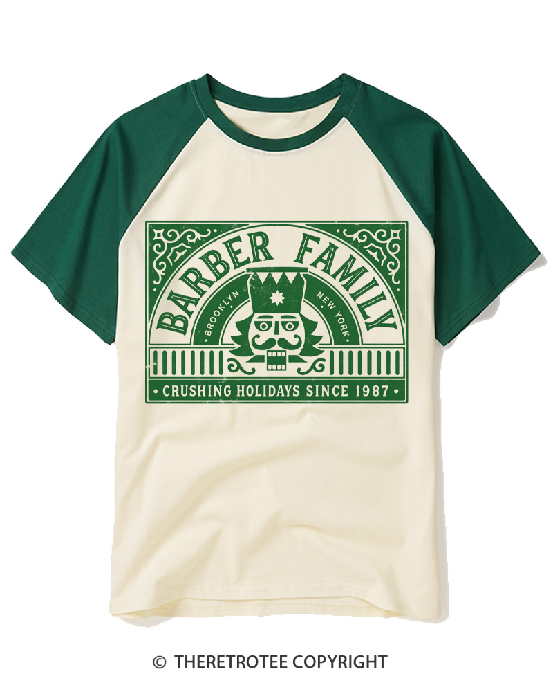 TheRetroTee Nutcracker Christmas 1980s Raglan Baseball T-Shirt
