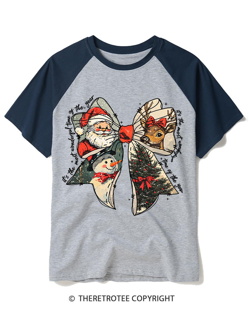 TheRetroTee It’s The Most Wonderful Time Of The Year 1960s Raglan Baseball T-Shirt
