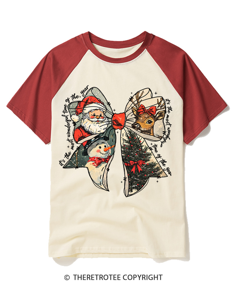 TheRetroTee It’s The Most Wonderful Time Of The Year 1960s Raglan Baseball T-Shirt