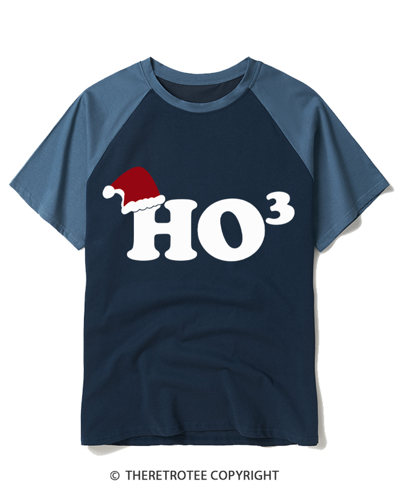 TheRetroTee Ho To The Third Vintage Raglan Baseball T-Shirt