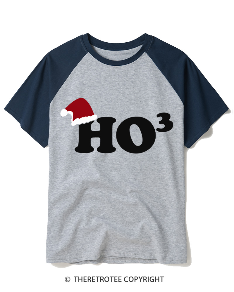 TheRetroTee Ho To The Third Vintage Raglan Baseball T-Shirt