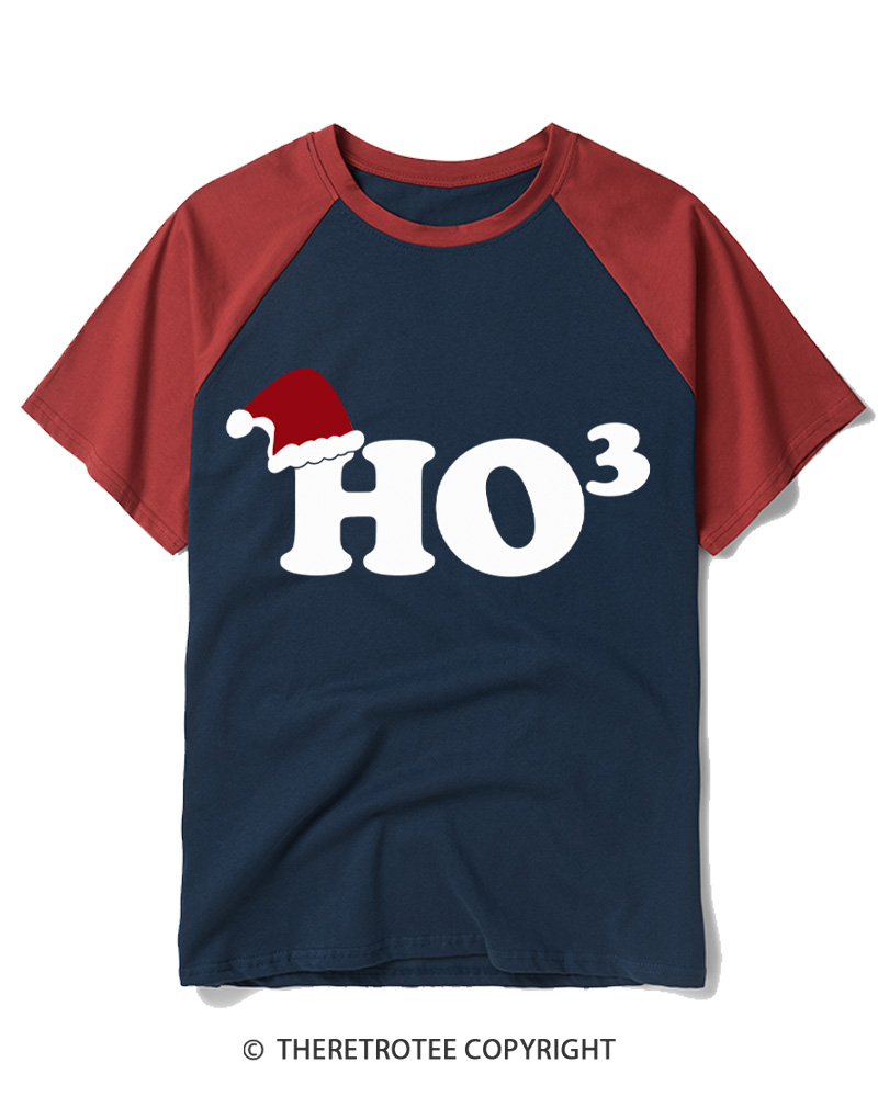 TheRetroTee Ho To The Third Vintage Raglan Baseball T-Shirt